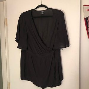 Size 2 Black Torrid Wrap Shirt